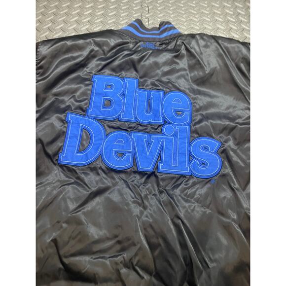 Duke University basketball Destroyer Jacket Satin Black Blue Devils Varsity XXL - Picture 5 of 10